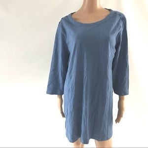 Blair Women’s Tee Shirt Size XXL Blue Blouse 3/4
